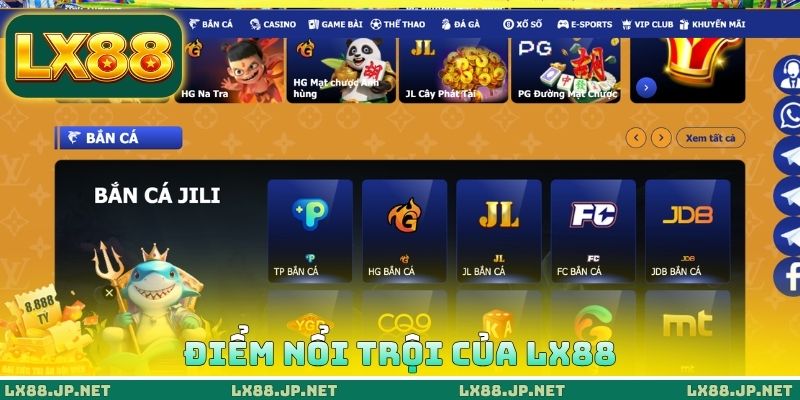 Điểm nổi trội của LX88 Điểm nổi trội của LX88