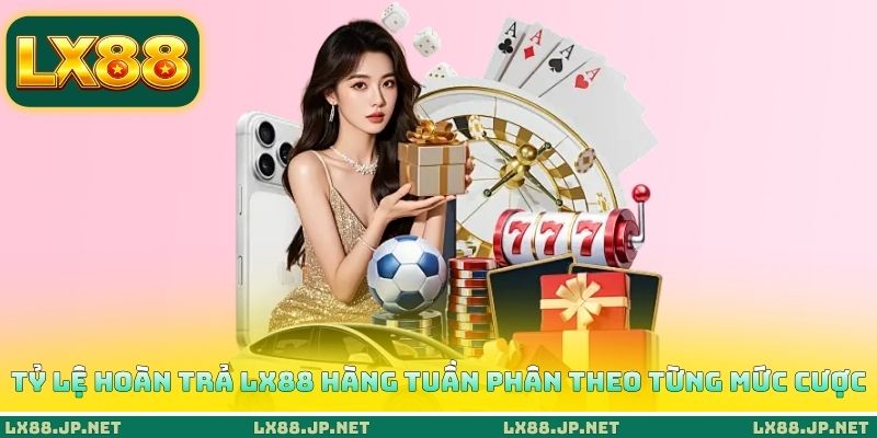 Tỷ lệ hoàn trả LX88 hàng tuần phân theo từng mức cược Tỷ lệ hoàn trả LX88 hàng tuần phân theo từng mức cược